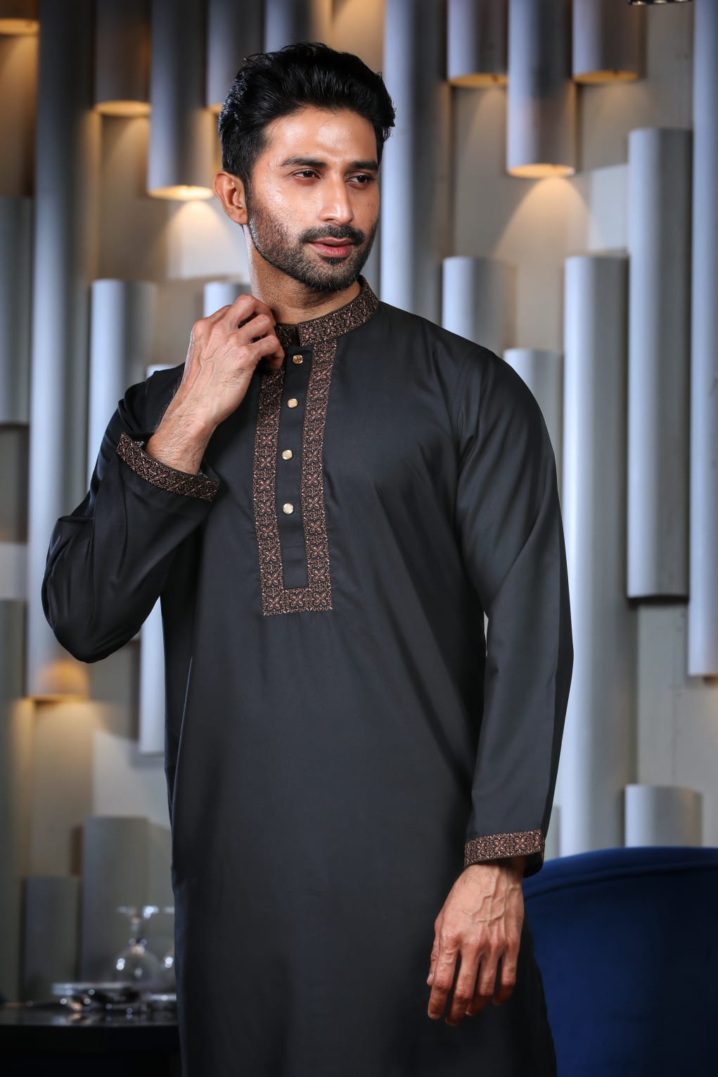 Italian Luxury Panjabi Set - Premium Quality Designer Outfit % Italian Luxury Panjabi Set - Premium Quality Designer Outfit