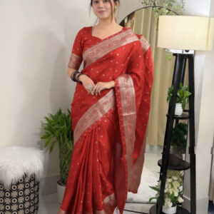 Japanese Silk Saree with Blouse - Elegant Traditional Attire for Women