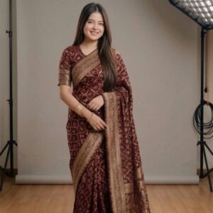 Japanese Silk Saree with Blouse Piece - Elegant and Premium Quality