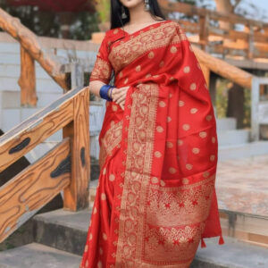 Japanese Silk Saree with Matching Blouse Piece - Elegant & Premium Quality