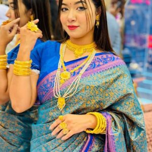 Kanjivaram Katan Silk Saree - Elegant Traditional Indian Wear for Special Occasions
