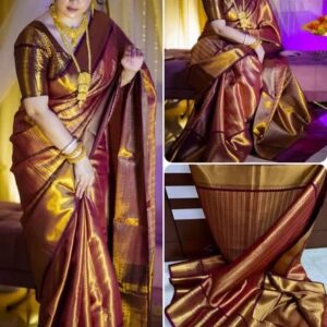 Katan Silk Benarasi Saree with Blouse Piece - Elegant Traditional Wear