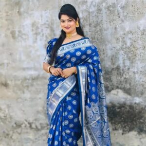 Katan Silk Indian Saree - Elegant Soft Fabric for Timeless Style