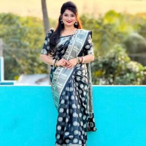 Katan Silk Indian Saree - Elegant Soft Fabric for Timeless Style