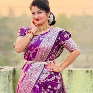 Katan Silk Indian Saree - Luxurious Soft Fabric for Elegant Draping