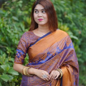 Katan Silk Kanjivaram Saree - Elegant Indian Traditional Attire