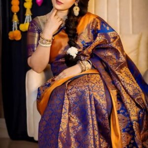 Katan Silk Kanjivaram Saree – Elegant Traditional Indian Attire