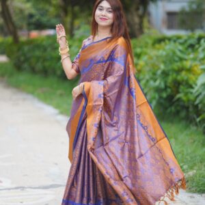 Katan Silk Kanjivaram Saree – Elegant Traditional Indian Attire