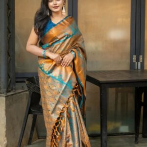 Katan Silk Kanjivaram Saree - Luxurious Traditional Indian Ethnic Wear