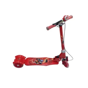 Kids 3-Wheel Foldable Kick Scooter in Vibrant Red for Safe Fun