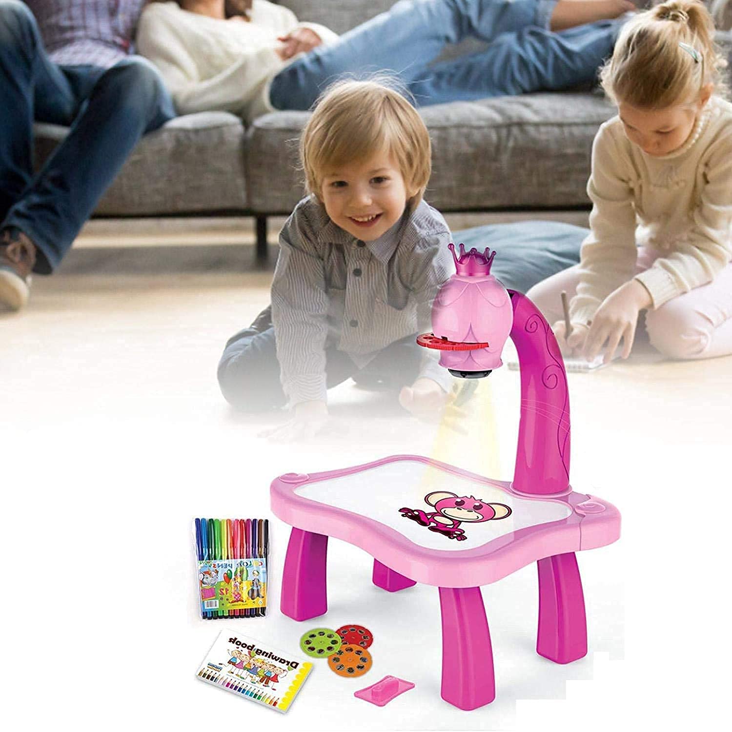 Kids Drawing Projector Table - Creative Tracing Toy with Light for Little Artists % Kids Drawing Projector Table - Creative Tracing Toy with Light for Little Artists