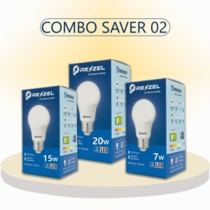 LED Bulb Combo Pack - 3 Energy-Efficient Lights (20W, 15W, 7W)
