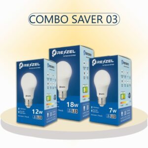 LED Bulb Combo Pack - Energy-Efficient 3-Piece Set (18W, 12W, 7W)
