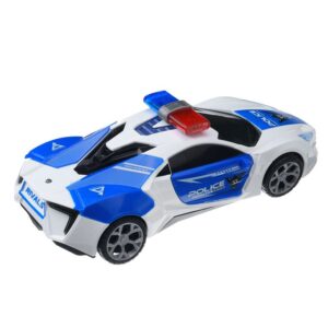 LED Police Car Toy with Flashing Lights and Sound Effects for Kids