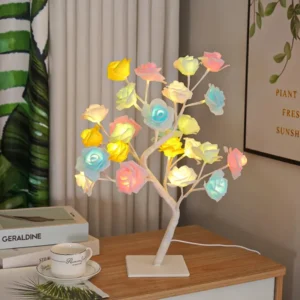 LED Rose Flower Bonsai Tree - Elegant Table Decor for Gifts & Celebrations