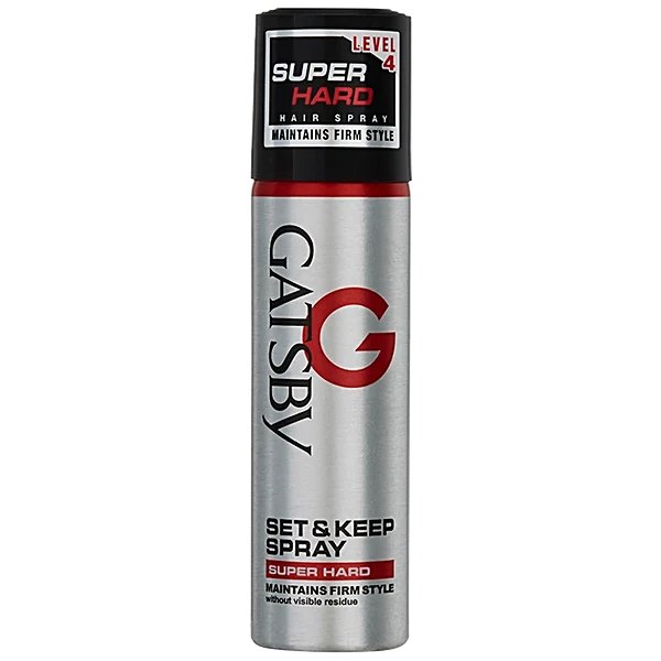 Level 4 Super Hold Hair Spray - GATSBY Set & Keep Formula, 66ml % Level 4 Super Hold Hair Spray - GATSBY Set & Keep Formula, 66ml