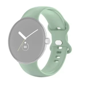Light Green Soft Silicone Straps for Google Pixel Smartwatch