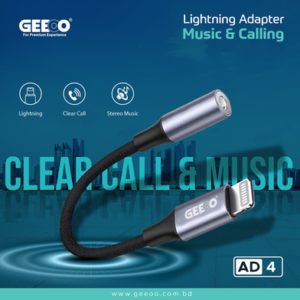 Lightning to 3.5mm Audio Adapter - Premium GEEOO AD4 Quality