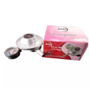 Low Pressure LPG Gas Regulator - 22mm Silver Finish for Reliable Performance