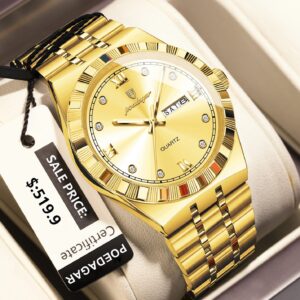 Luminous Quartz Men's Luxury Watch for Stylish Timekeeping