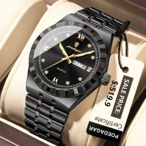 Luminous Quartz Men's Wristwatch - Stylish & Durable Timepiece
