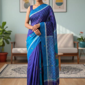 Luxurious Dhupiyan Silk Saree - Elegant and Comfortable Traditional Wear