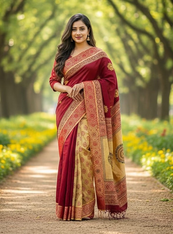 Luxurious Dhupiyan Silk Saree - Elegant and Comfortable Traditional Wear % Luxurious Dhupiyan Silk Saree - Elegant and Comfortable Traditional Wear