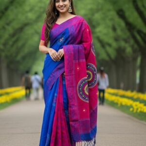 Luxurious Dhupiyan Silk Saree - Elegant Traditional Wear for Special Occasions