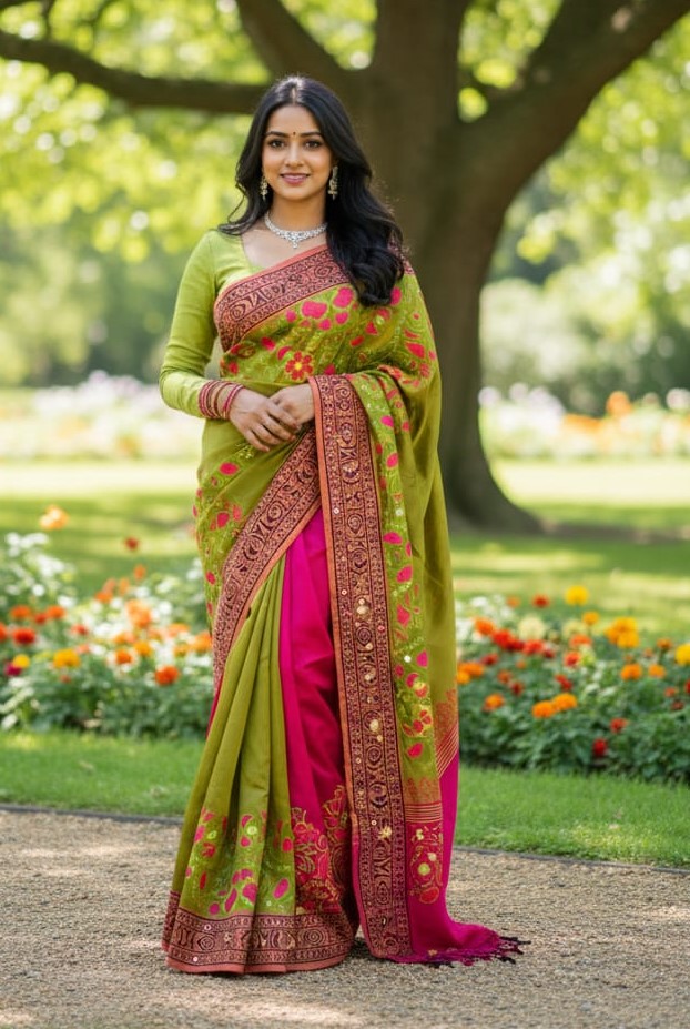 Luxurious Dhupiyan Silk Saree for Elegant Occasions % Luxurious Dhupiyan Silk Saree for Elegant Occasions