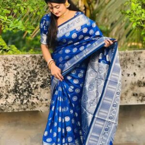 Luxurious Indian Katan Silk Saree - Soft, Elegant, and Timeless Design