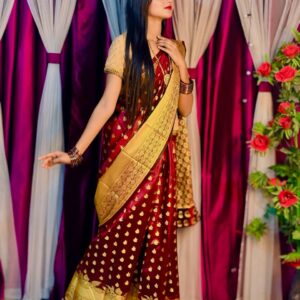 Luxurious Katan Silk Saree - Soft, Elegant, and Perfect for Any Occasion