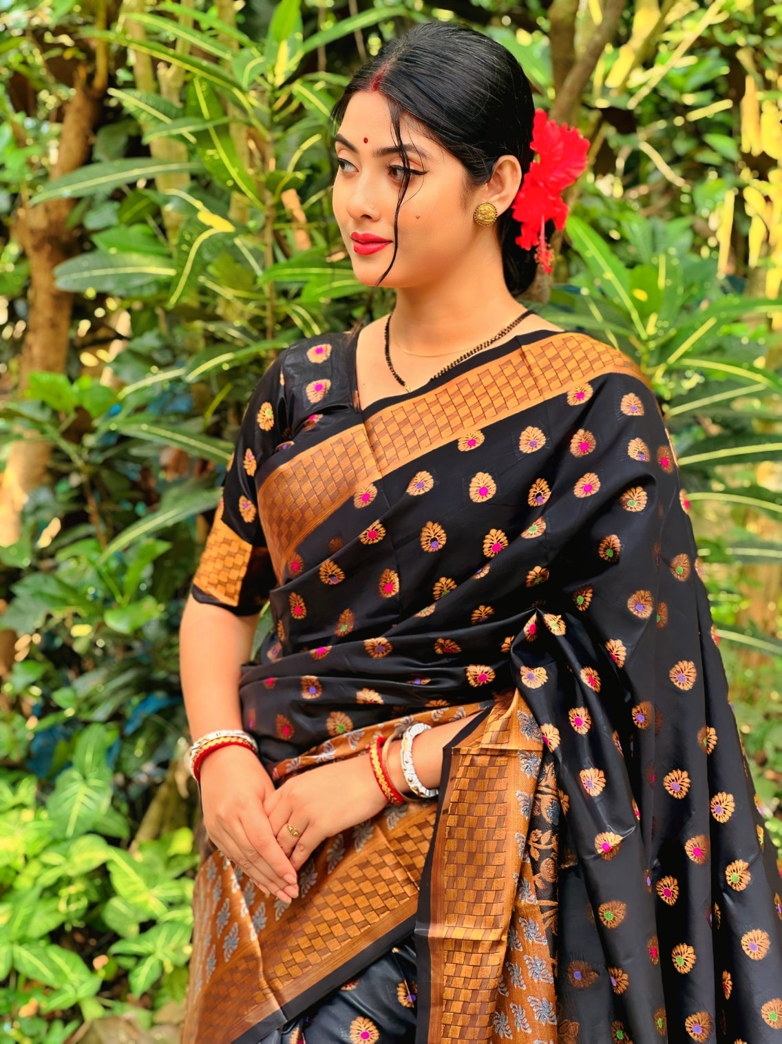 Luxurious Katan Silk Saree - Soft, Elegant, and Timeless Design % Luxurious Katan Silk Saree - Soft, Elegant, and Timeless Design