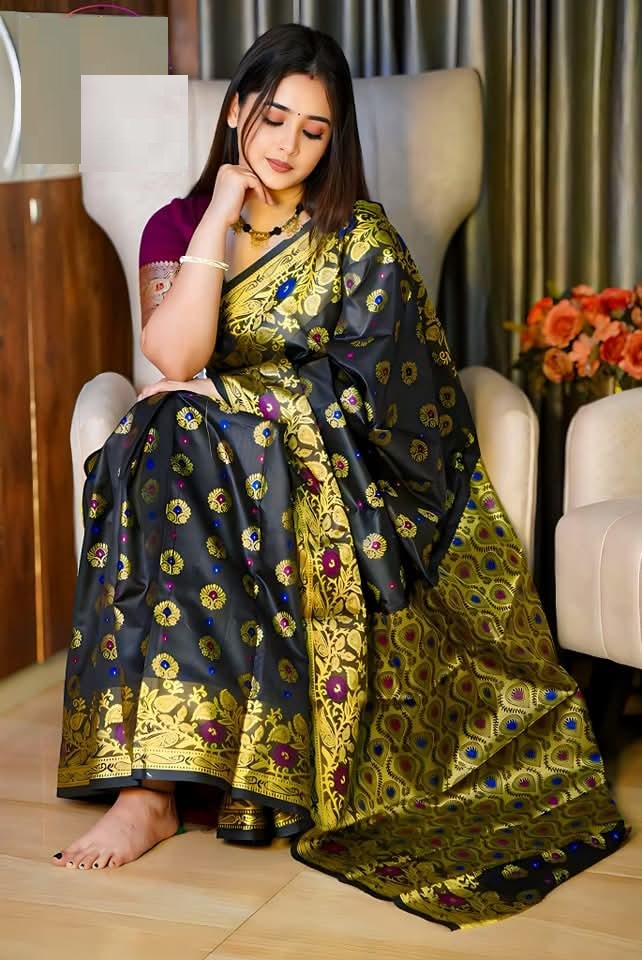 Luxurious Katan Silk Saree - Soft, Elegant Draping for Special Occasions % Luxurious Katan Silk Saree - Soft, Elegant Draping for Special Occasions