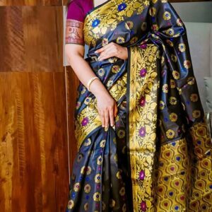 Luxurious Silk Katan Saree - Elegant Traditional Wear for Special Occasions