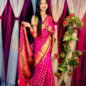 Luxurious Silk Katan Saree - Exquisite Soft Fabric for Elegant Style