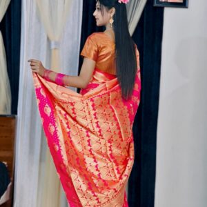 Luxurious Soft Silk Katan Saree - Elegant Traditional Ethnic Wear