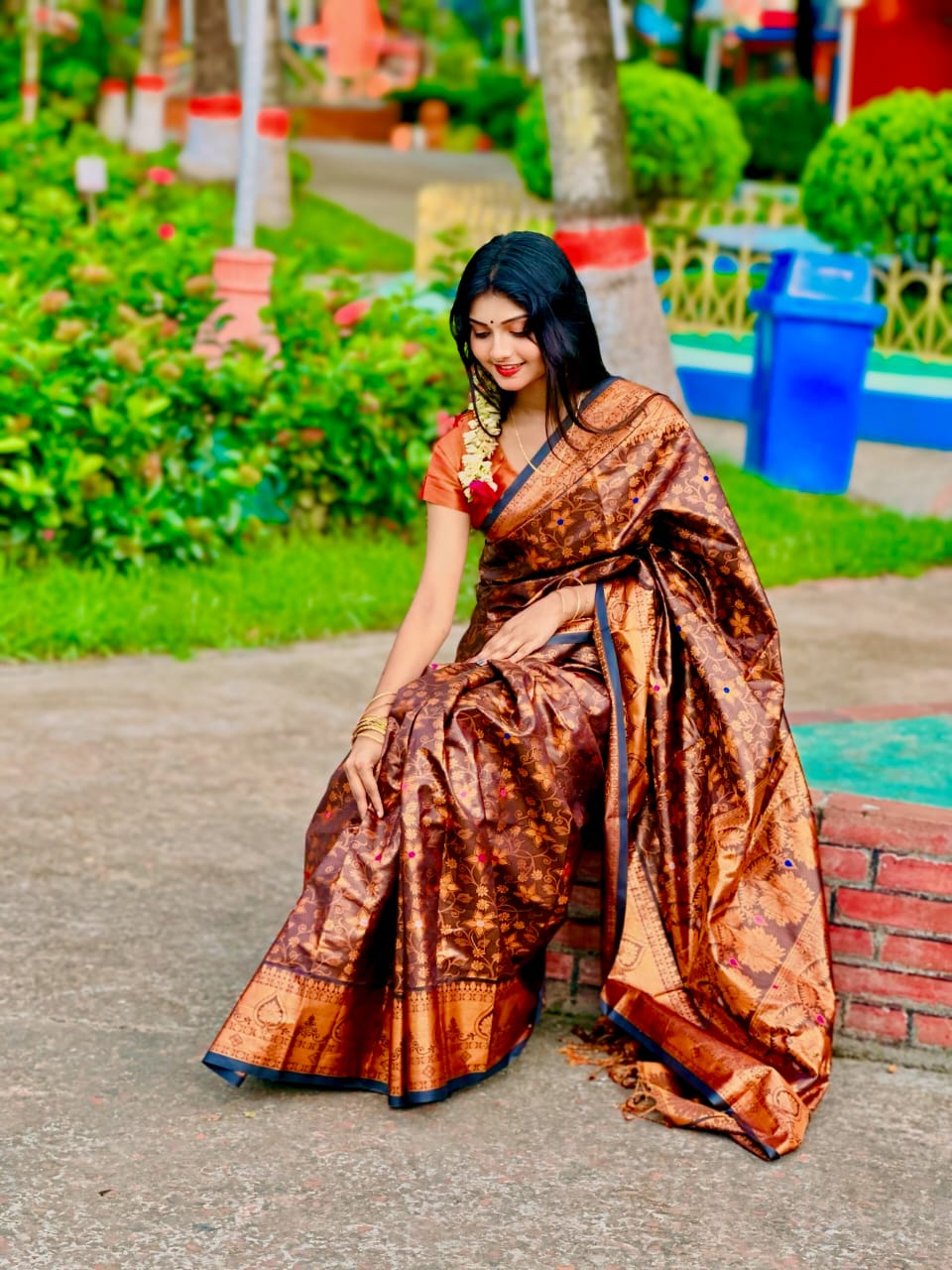 Luxurious Soft Silk Katan Saree for Elegant Occasions % Luxurious Soft Silk Katan Saree for Elegant Occasions