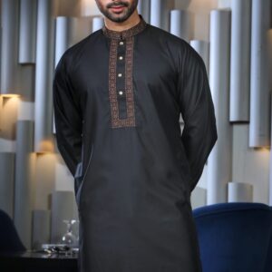 Luxury Italian Cotton Panjabi Set - Elegant Traditional Attire for Men