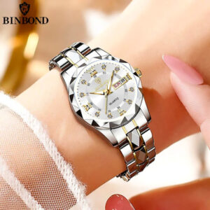 Luxury Women's Quartz Wristwatch with Week Date and 30M Water Resistance