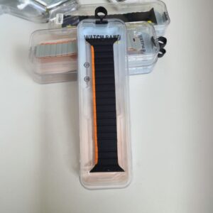 Magnet Strap for Smart Watch 42-49mm - Stylish Black & Orange Design
