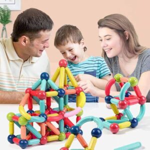 Magnetic Building Blocks Set for Kids - Montessori Educational Construction Toys