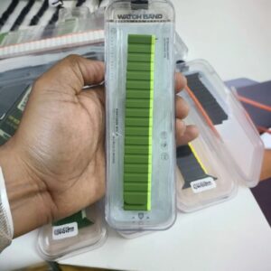 Magnetic Watch Strap for Smartwatch - 20mm Green & Light Yellow