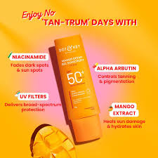 Mango Infused SPF 50+ Sunscreen Gel - Oil-Free, Brightening & Spot-Fading Formula, 80g