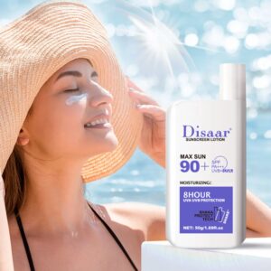 Max SPF 90+ Sunscreen Lotion by Disaar - 50g Long-Lasting Protection