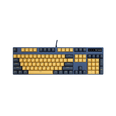 Mechanical Gaming Keyboard with Backlit Design – Rapoo V500 Pro in Yellow/Blue % Mechanical Gaming Keyboard with Backlit Design – Rapoo V500 Pro in Yellow/Blue