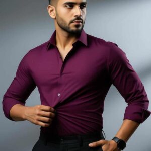 Men's Chinese Stitch Formal Shirt - Elegant Tailored Fit for Professional Style