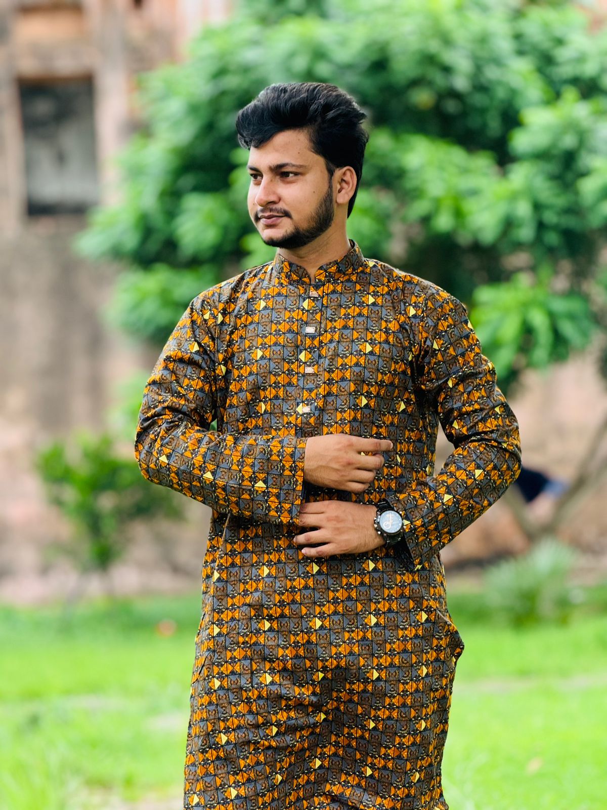 Men's Cotton Printed Panjabi - Stylish Traditional Wear for Every Occasion % Men's Cotton Printed Panjabi - Stylish Traditional Wear for Every Occasion