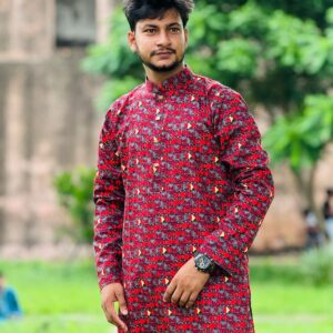 Men's Cotton Printed Panjabi - Stylish Traditional Wear for Every Occasion