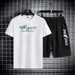 Men's Cotton T-Shirt and Shorts Set - Casual Summer Outfit