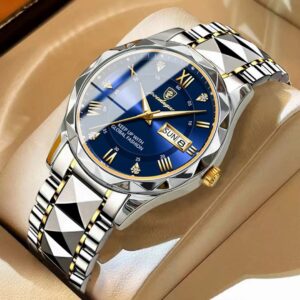 Men's Diamond Cut Watch | POEDAGAR 615 Premium Timepiece